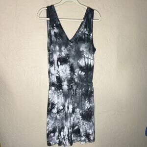 Sweaty Betty Take It Easy Tie Dye Gray and white Sleeveless Dress Sz S